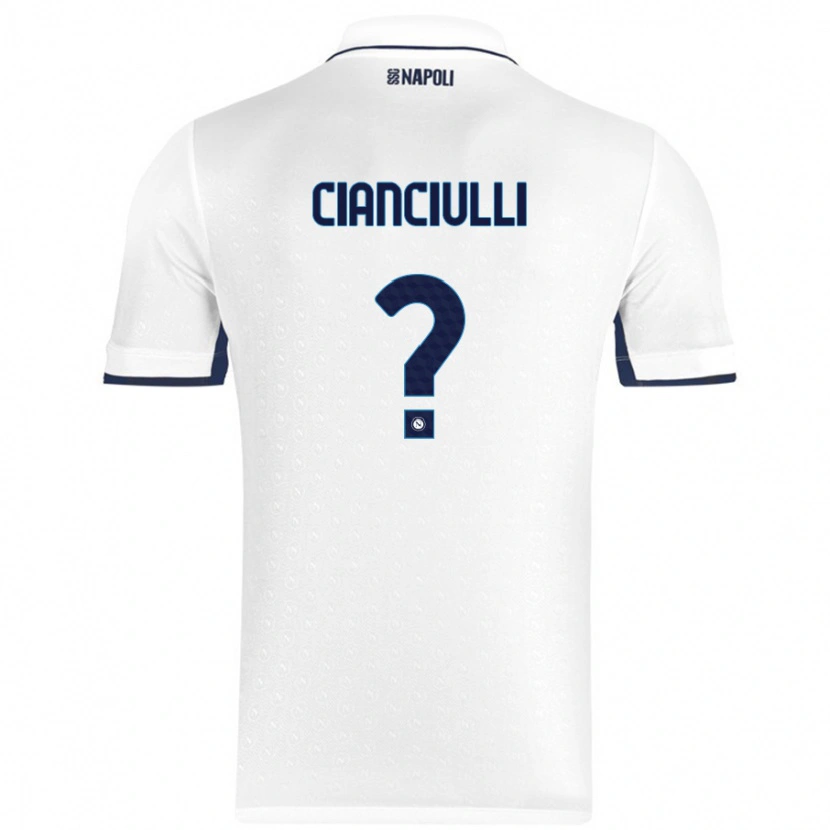 Danxen Kvinnor Antonio Cianciulli #0 Vit Kungsblå Bortatröja Matchtröjor 2024/25 Tröjor T-Tröja