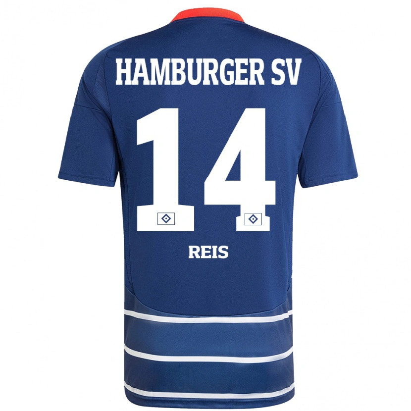 Danxen Kvinnor Ludovit Reis #14 Mörkblå Bortatröja Matchtröjor 2024/25 Tröjor T-Tröja
