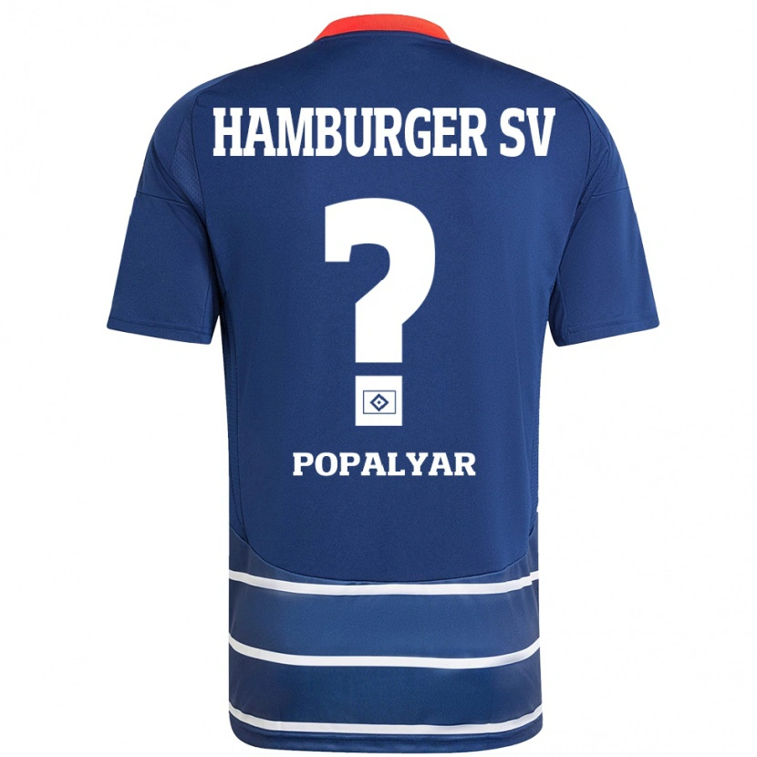 Danxen Kvinnor Omer Popalyar #0 Mörkblå Bortatröja Matchtröjor 2024/25 Tröjor T-Tröja