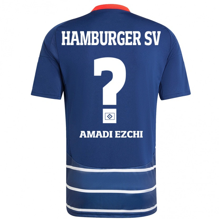 Danxen Kvinnor Emmanuel Amadi Ezchi #0 Mörkblå Bortatröja Matchtröjor 2024/25 Tröjor T-Tröja