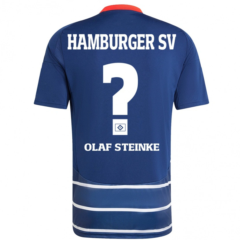 Danxen Kvinnor Eric Olaf Steinke #0 Mörkblå Bortatröja Matchtröjor 2024/25 Tröjor T-Tröja