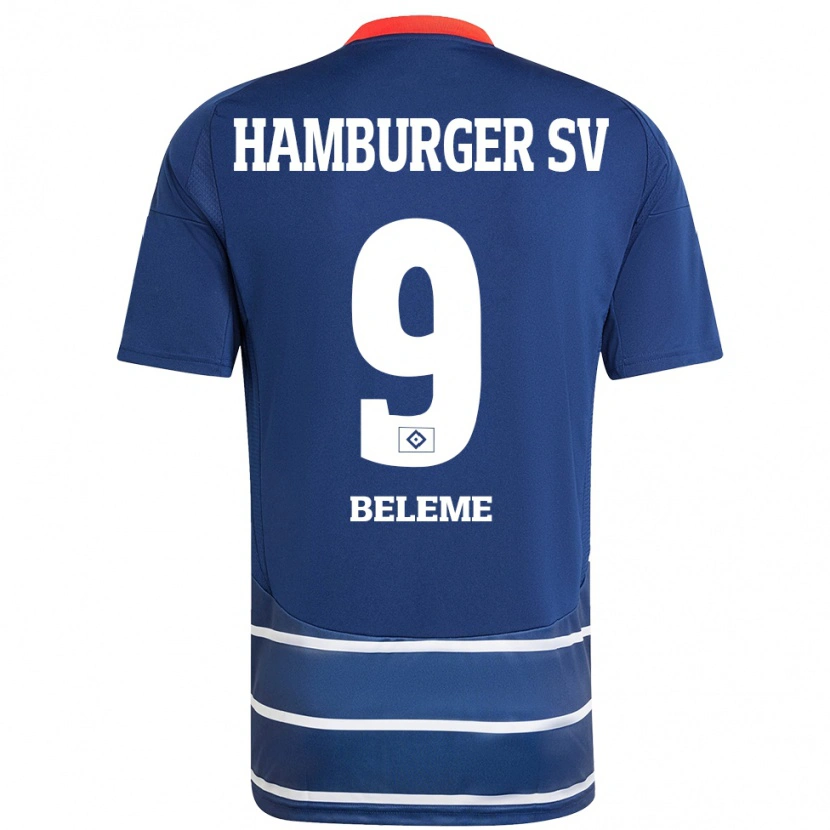 Danxen Kvinnor Daouda Beleme #9 Mörkblå Bortatröja Matchtröjor 2024/25 Tröjor T-Tröja