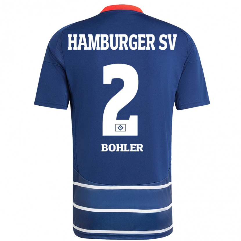 Danxen Kvinnor Annaleen Böhler #2 Mörkblå Bortatröja Matchtröjor 2024/25 Tröjor T-Tröja