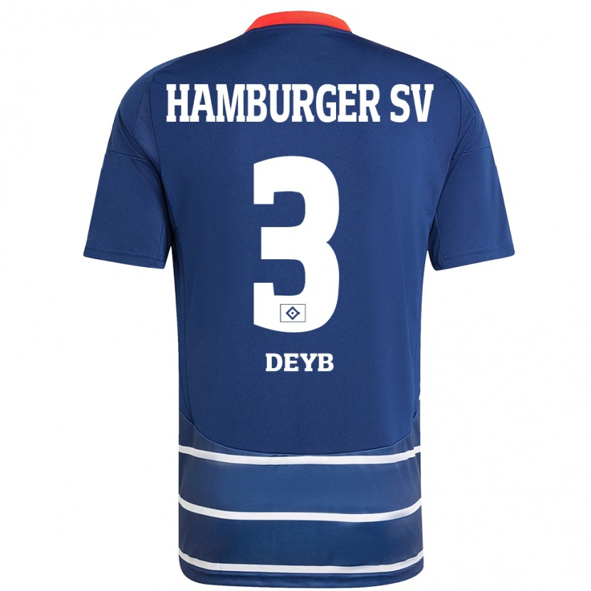 Danxen Kvinnor Marlene Deyß #3 Mörkblå Bortatröja Matchtröjor 2024/25 Tröjor T-Tröja