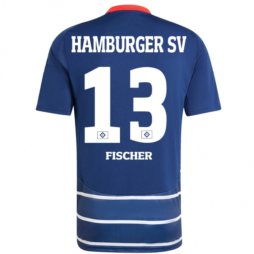 Danxen Kvinnor Antonia Fischer #13 Mörkblå Bortatröja Matchtröjor 2024/25 Tröjor T-Tröja