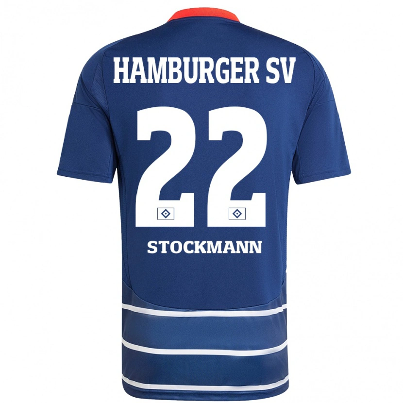 Danxen Kvinnor Sarah Stöckmann #22 Mörkblå Bortatröja Matchtröjor 2024/25 Tröjor T-Tröja
