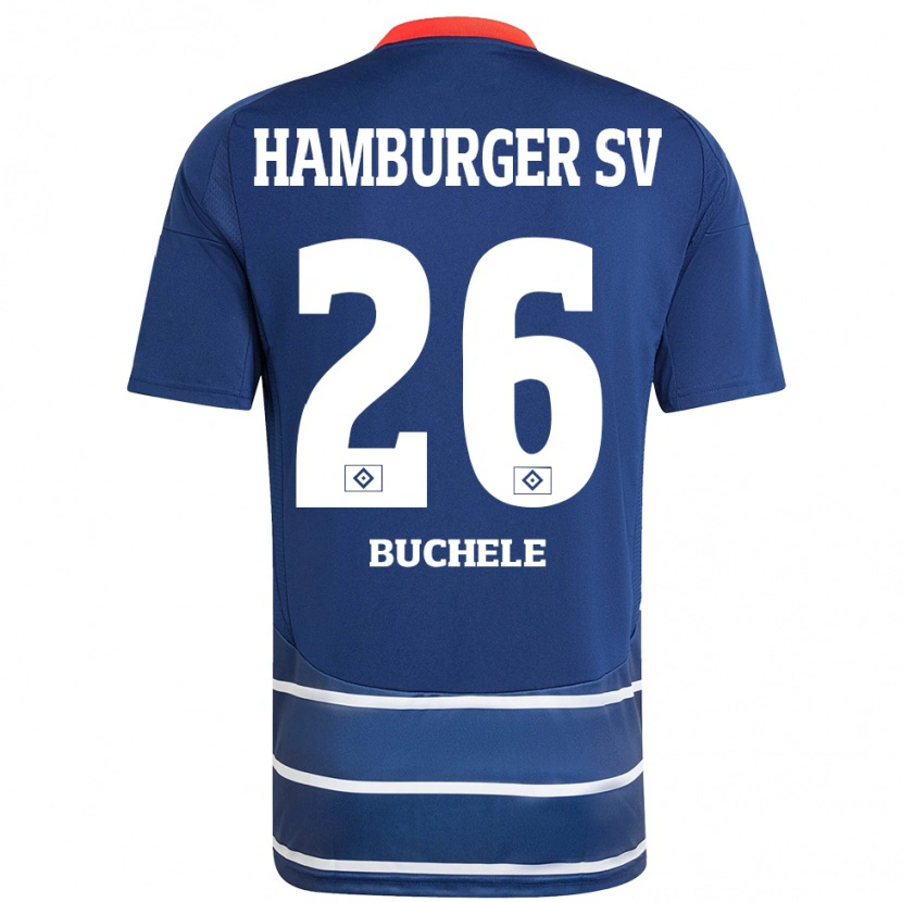 Danxen Kvinnor Mia Büchele #26 Mörkblå Bortatröja Matchtröjor 2024/25 Tröjor T-Tröja