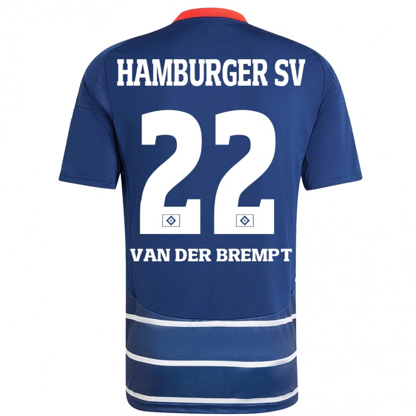 Danxen Kvinnor Ignace Van Der Brempt #22 Mörkblå Bortatröja Matchtröjor 2024/25 Tröjor T-Tröja