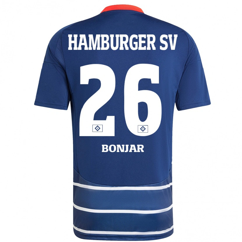 Danxen Kvinnor Amir Bonjar #26 Mörkblå Bortatröja Matchtröjor 2024/25 Tröjor T-Tröja