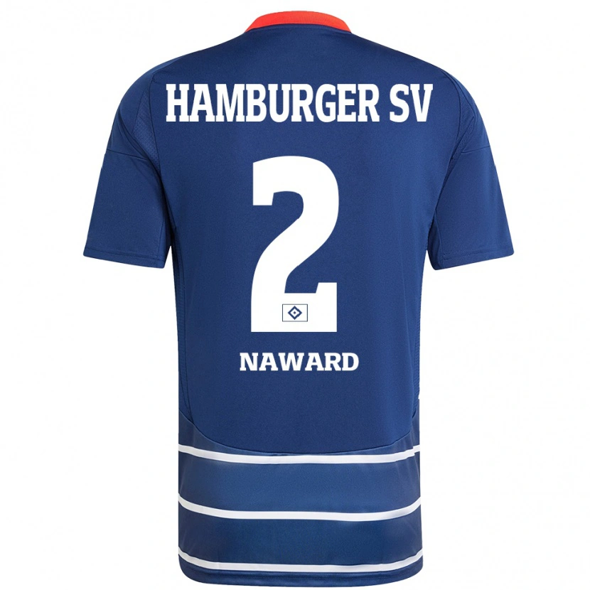 Danxen Kvinnor Lela-Celin Naward #2 Mörkblå Bortatröja Matchtröjor 2024/25 Tröjor T-Tröja