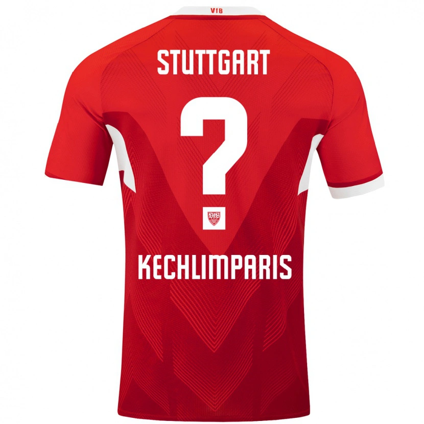 Danxen Kvinnor Ioannis Kechlimparis #0 Röd Vit Bortatröja Matchtröjor 2024/25 Tröjor T-Tröja