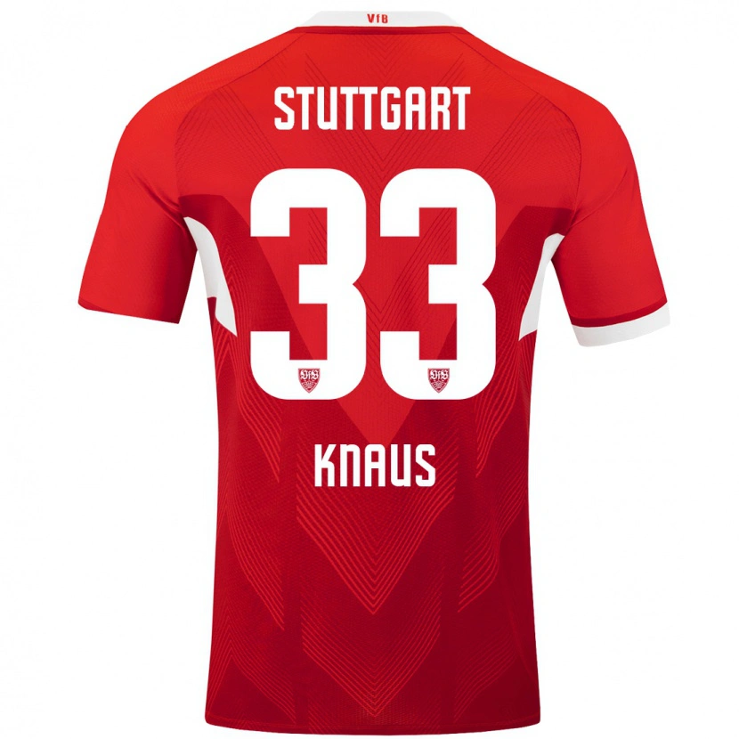 Danxen Kvinnor Jessica Knaus #33 Röd Vit Bortatröja Matchtröjor 2024/25 Tröjor T-Tröja