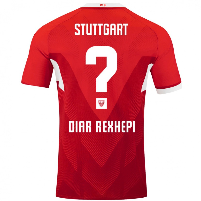 Danxen Kvinnor Diar Rexhepi #0 Röd Vit Bortatröja Matchtröjor 2024/25 Tröjor T-Tröja