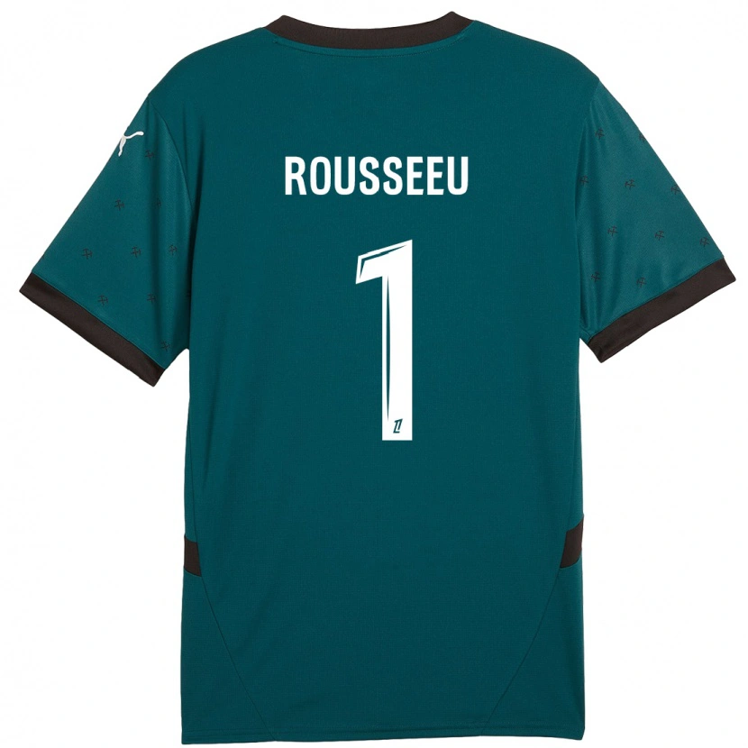 Danxen Kvinnor Justine Rousseeu #1 Mörkgrön Bortatröja Matchtröjor 2024/25 Tröjor T-Tröja