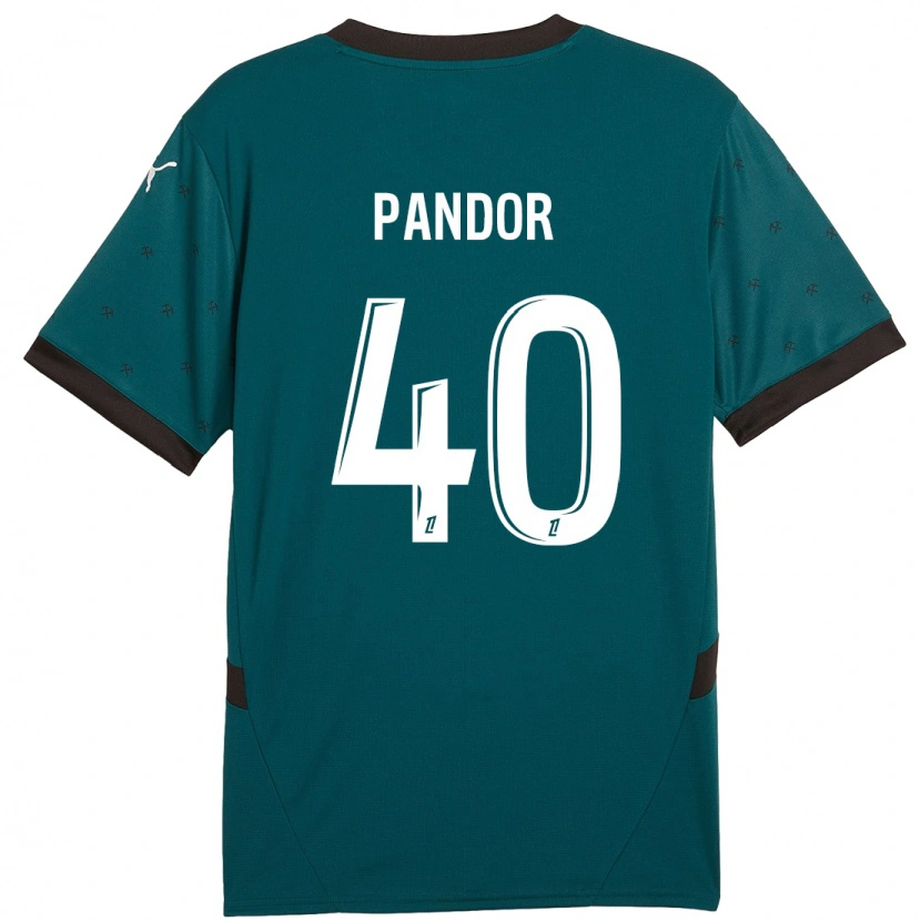 Danxen Kvinnor Yannick Pandor #40 Mörkgrön Bortatröja Matchtröjor 2024/25 Tröjor T-Tröja