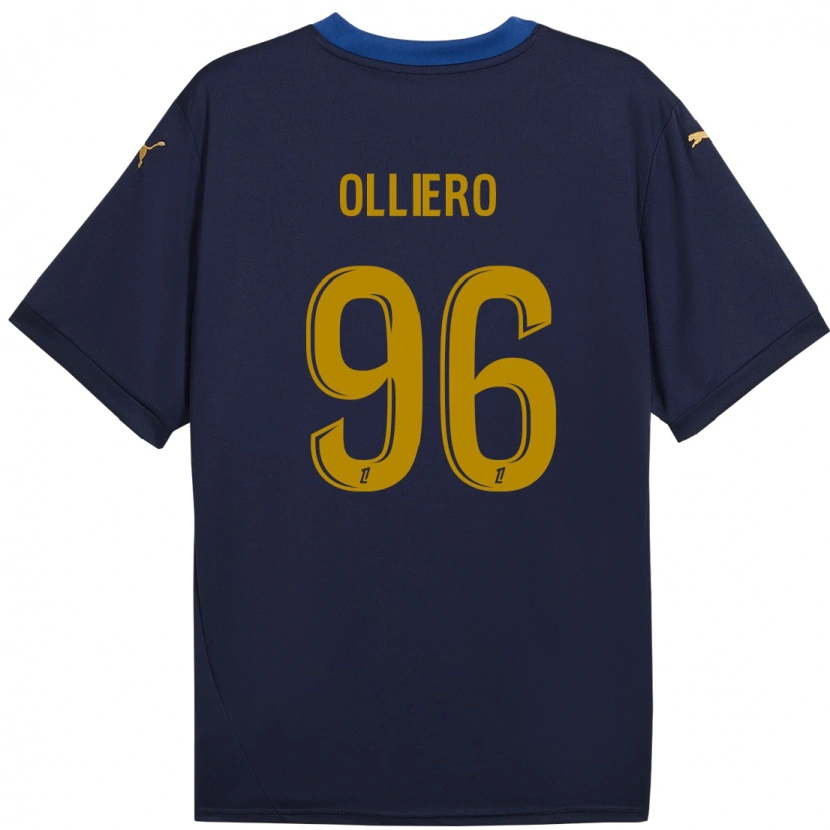 Danxen Kvinnor Alexandre Olliero #96 Marinblå Guld Bortatröja Matchtröjor 2024/25 Tröjor T-Tröja
