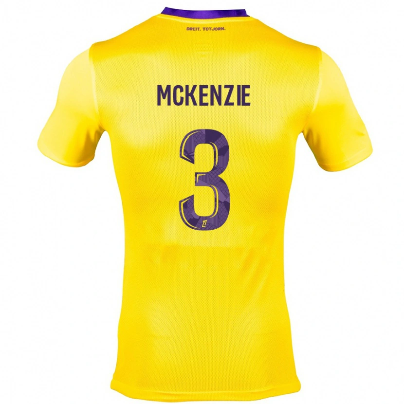 Danxen Kvinnor Mark Mckenzie #3 Gullila Bortatröja Matchtröjor 2024/25 Tröjor T-Tröja