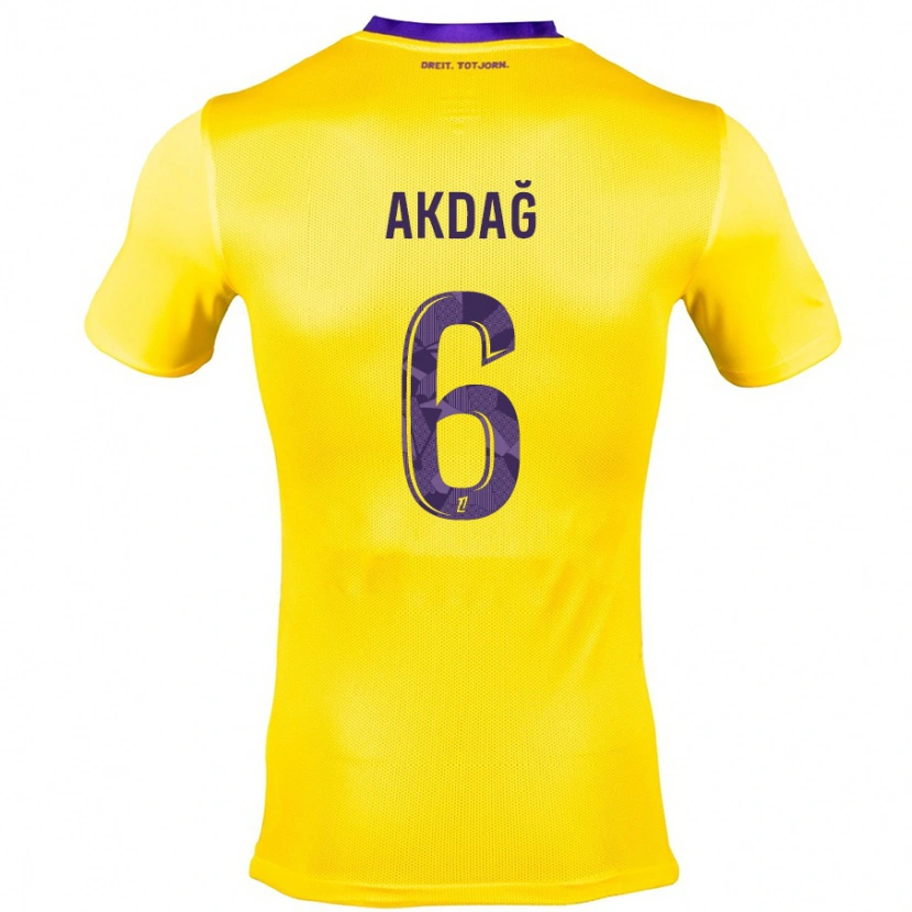 Danxen Kvinnor Ümit Akdağ #6 Gullila Bortatröja Matchtröjor 2024/25 Tröjor T-Tröja