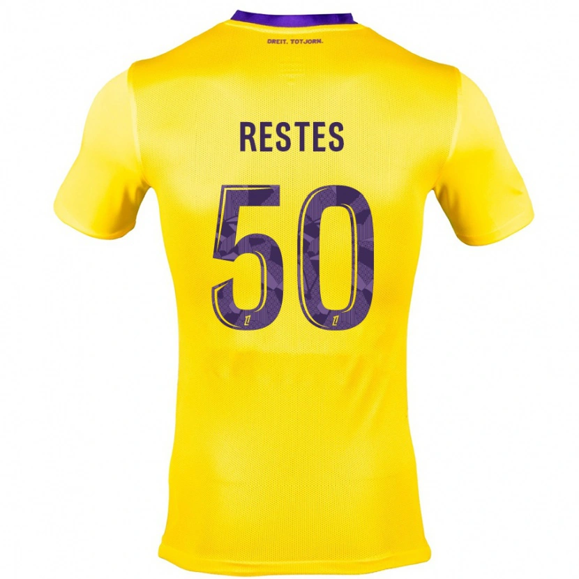 Danxen Kvinnor Guillaume Restes #50 Gullila Bortatröja Matchtröjor 2024/25 Tröjor T-Tröja