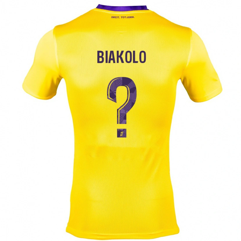 Danxen Kvinnor Tony Biakolo #0 Gullila Bortatröja Matchtröjor 2024/25 Tröjor T-Tröja