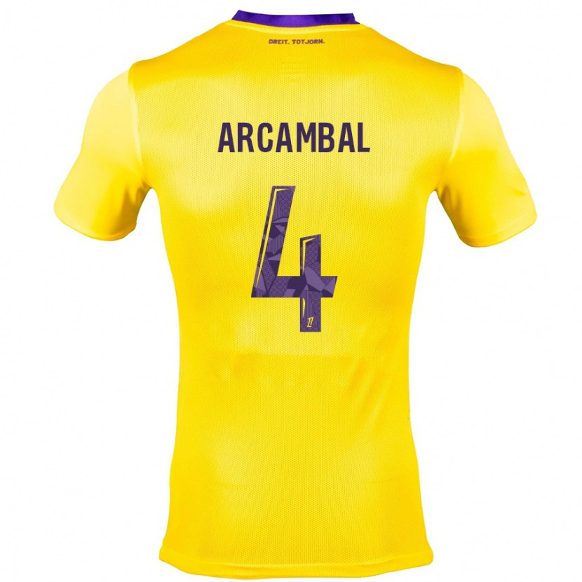 Danxen Kvinnor Anais Arcambal #4 Gullila Bortatröja Matchtröjor 2024/25 Tröjor T-Tröja