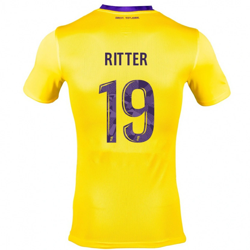 Danxen Kvinnor Morgane Ritter #19 Gullila Bortatröja Matchtröjor 2024/25 Tröjor T-Tröja