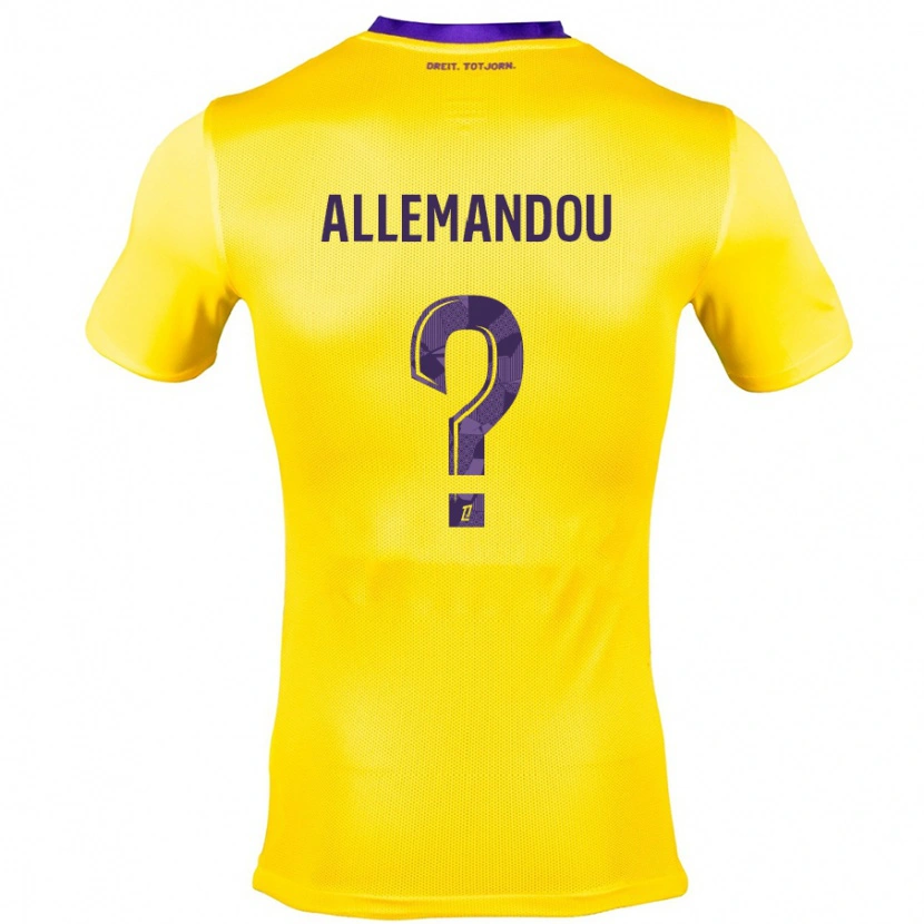 Danxen Kvinnor Teddy Allemandou #0 Gullila Bortatröja Matchtröjor 2024/25 Tröjor T-Tröja