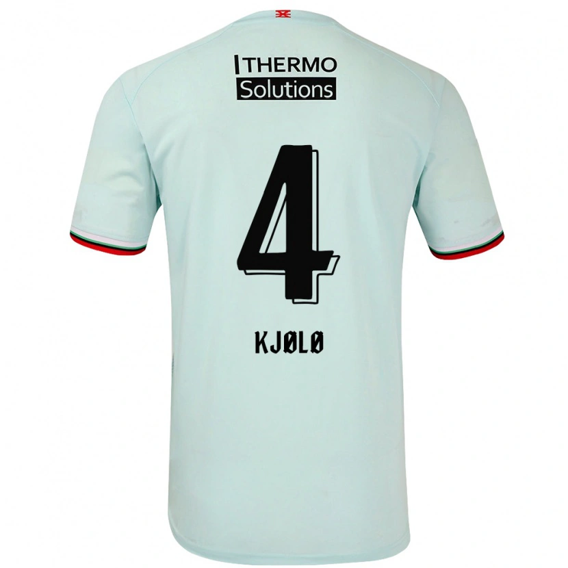 Danxen Kvinnor Mathias Kjølø #4 Ljusgrön Bortatröja Matchtröjor 2024/25 Tröjor T-Tröja