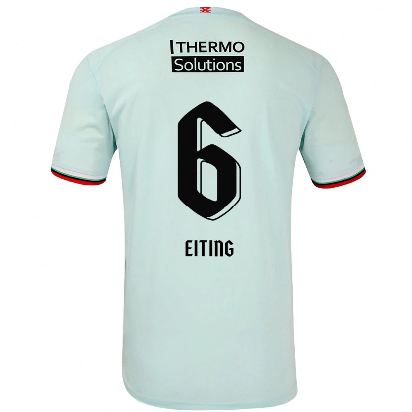 Danxen Kvinnor Carel Eiting #6 Ljusgrön Bortatröja Matchtröjor 2024/25 Tröjor T-Tröja