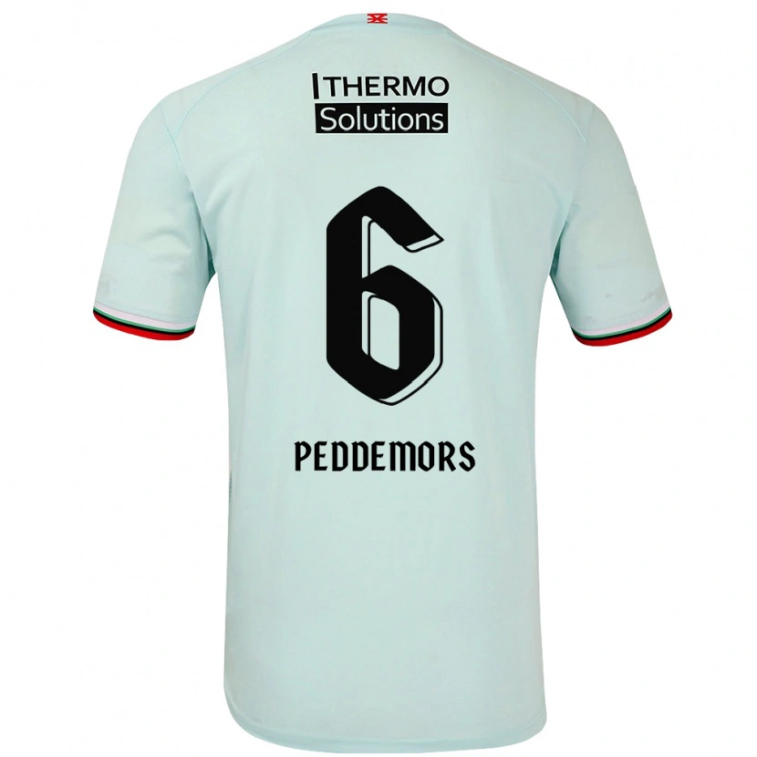 Danxen Kvinnor Ella Peddemors #6 Ljusgrön Bortatröja Matchtröjor 2024/25 Tröjor T-Tröja