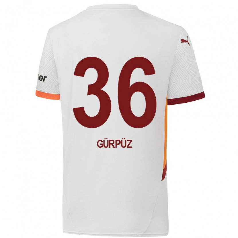 Danxen Kvinnor Gökdeniz Gürpüz #36 Vit Gulröd Bortatröja Matchtröjor 2024/25 Tröjor T-Tröja