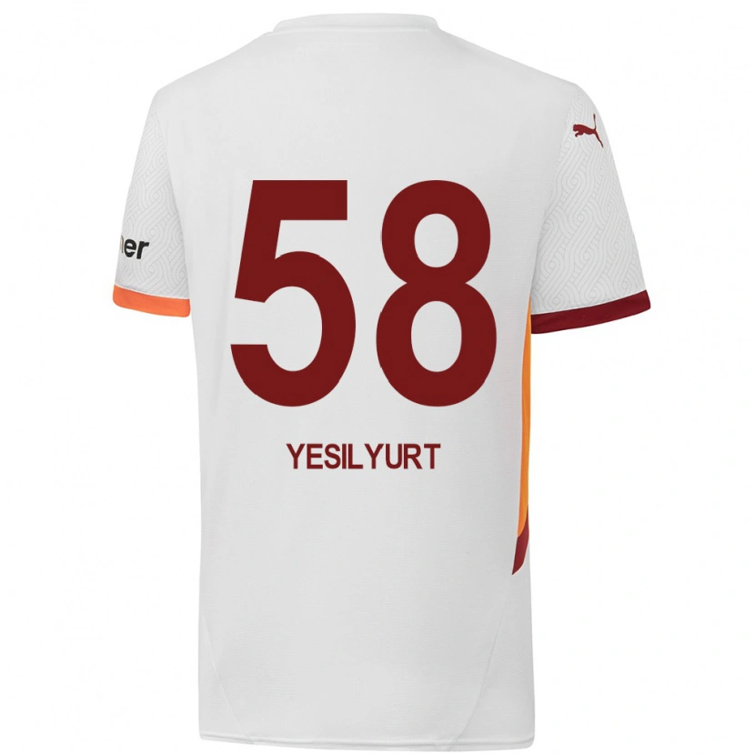 Danxen Kvinnor Ali Yeşilyurt #58 Vit Gulröd Bortatröja Matchtröjor 2024/25 Tröjor T-Tröja