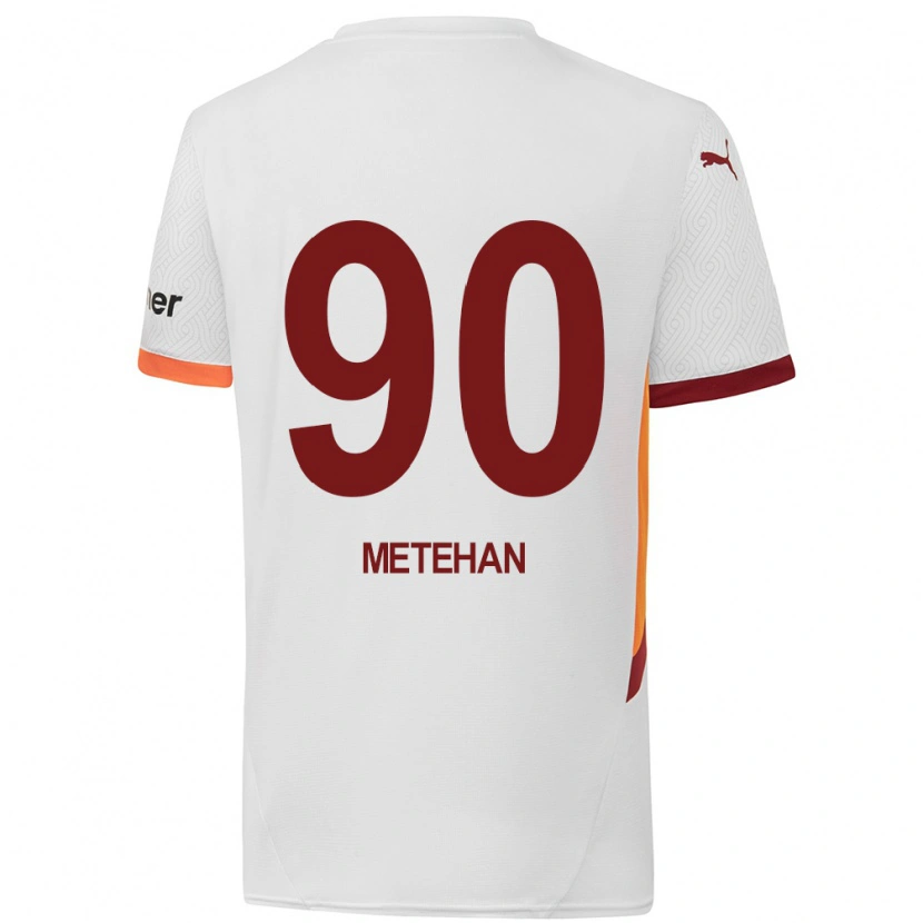 Danxen Kvinnor Metehan Baltacı #90 Vit Gulröd Bortatröja Matchtröjor 2024/25 Tröjor T-Tröja