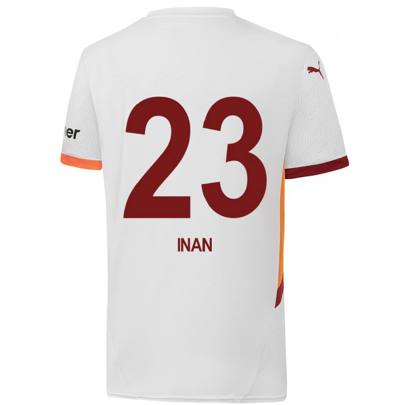 Danxen Kvinnor Müge İnan #23 Vit Gulröd Bortatröja Matchtröjor 2024/25 Tröjor T-Tröja
