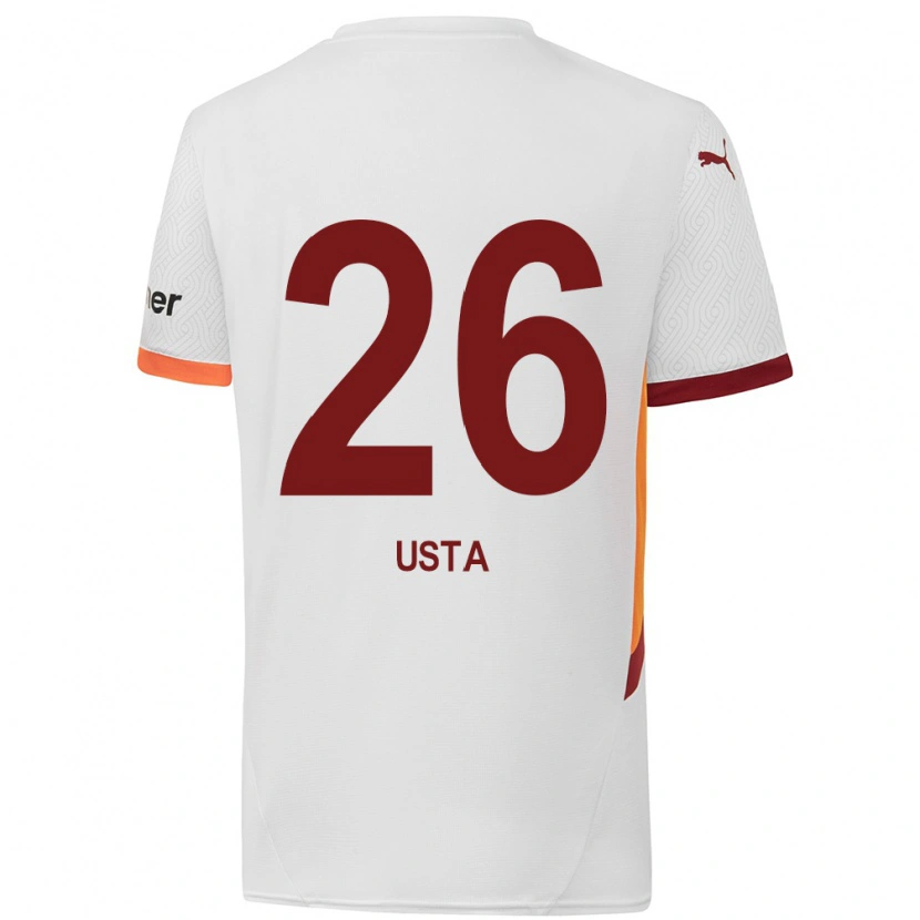 Danxen Kvinnor Alanur Usta #26 Vit Gulröd Bortatröja Matchtröjor 2024/25 Tröjor T-Tröja