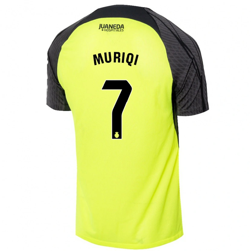 Danxen Kvinnor Vedat Muriqi #7 Fluorescerande Grön Svart Bortatröja Matchtröjor 2024/25 Tröjor T-Tröja