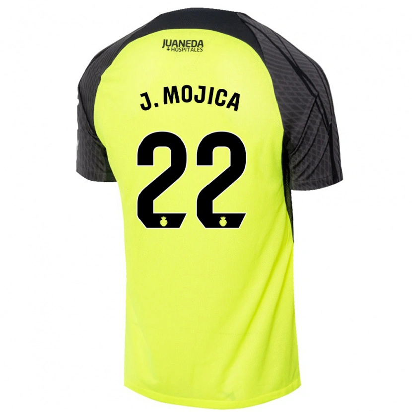 Danxen Kvinnor Johan Mojica #22 Fluorescerande Grön Svart Bortatröja Matchtröjor 2024/25 Tröjor T-Tröja