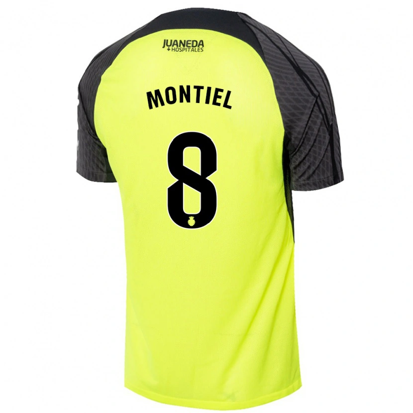 Danxen Kvinnor Luis Montiel #8 Fluorescerande Grön Svart Bortatröja Matchtröjor 2024/25 Tröjor T-Tröja