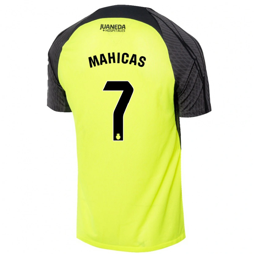 Danxen Kvinnor Julián Mahicas #7 Fluorescerande Grön Svart Bortatröja Matchtröjor 2024/25 Tröjor T-Tröja