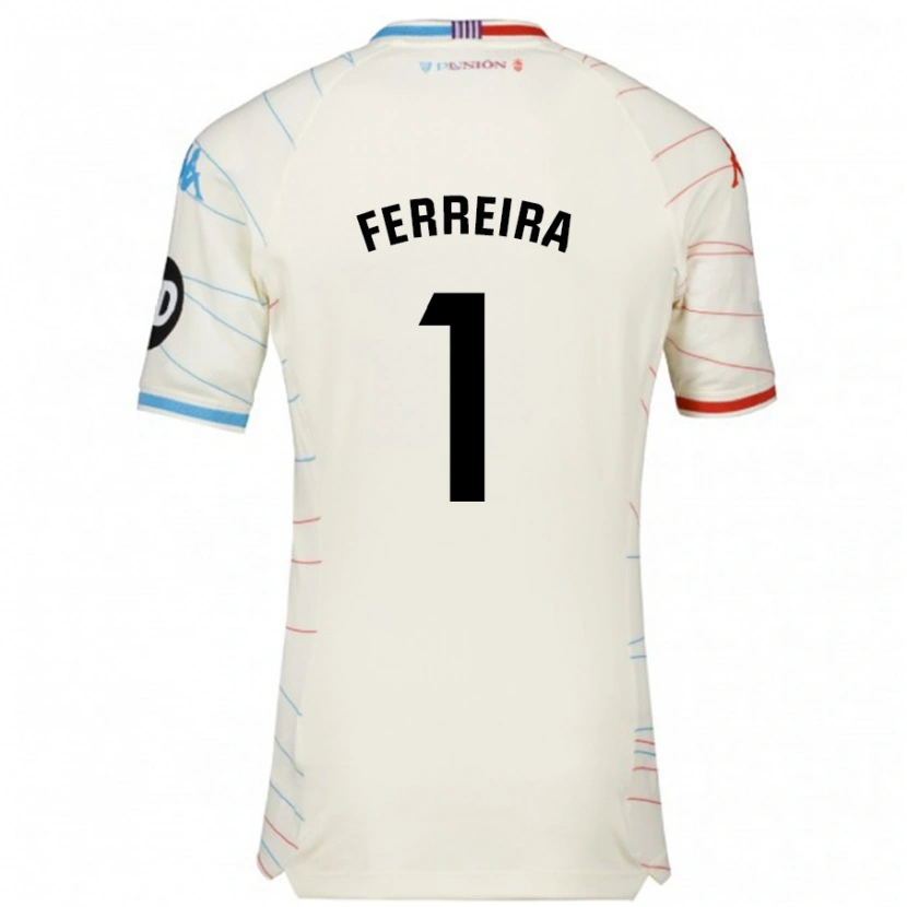 Danxen Kvinnor André Ferreira #1 Vit Röd Blå Bortatröja Matchtröjor 2024/25 Tröjor T-Tröja