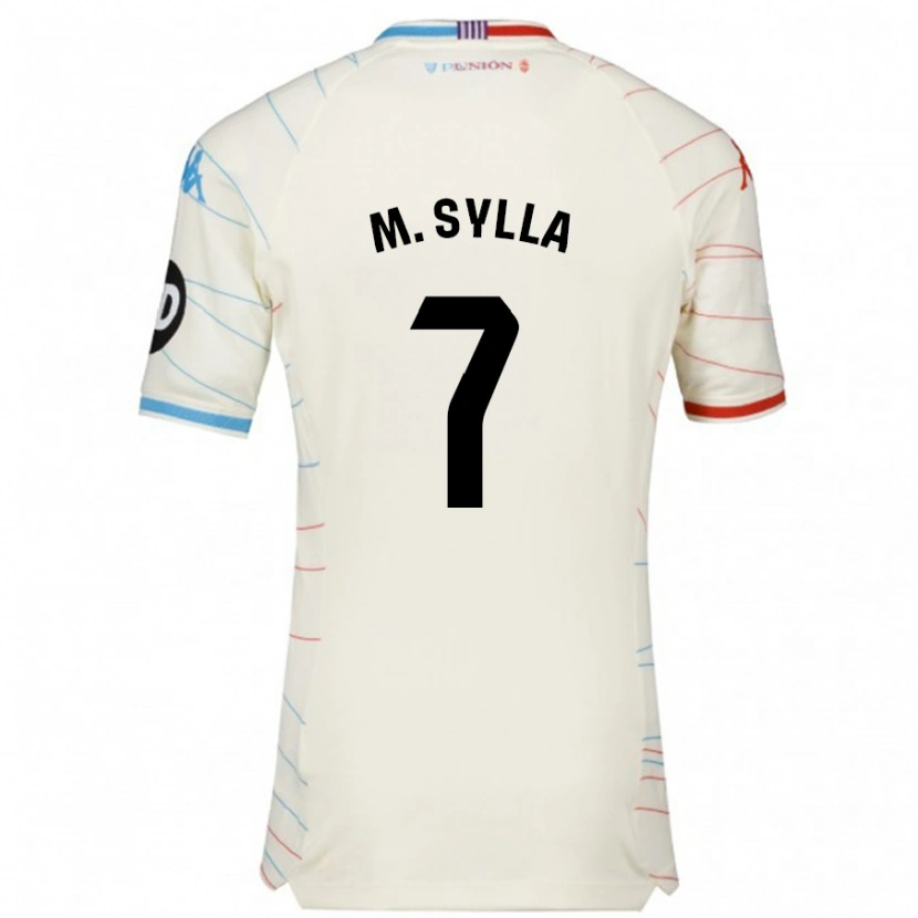 Danxen Kvinnor Mamadou Sylla #7 Vit Röd Blå Bortatröja Matchtröjor 2024/25 Tröjor T-Tröja