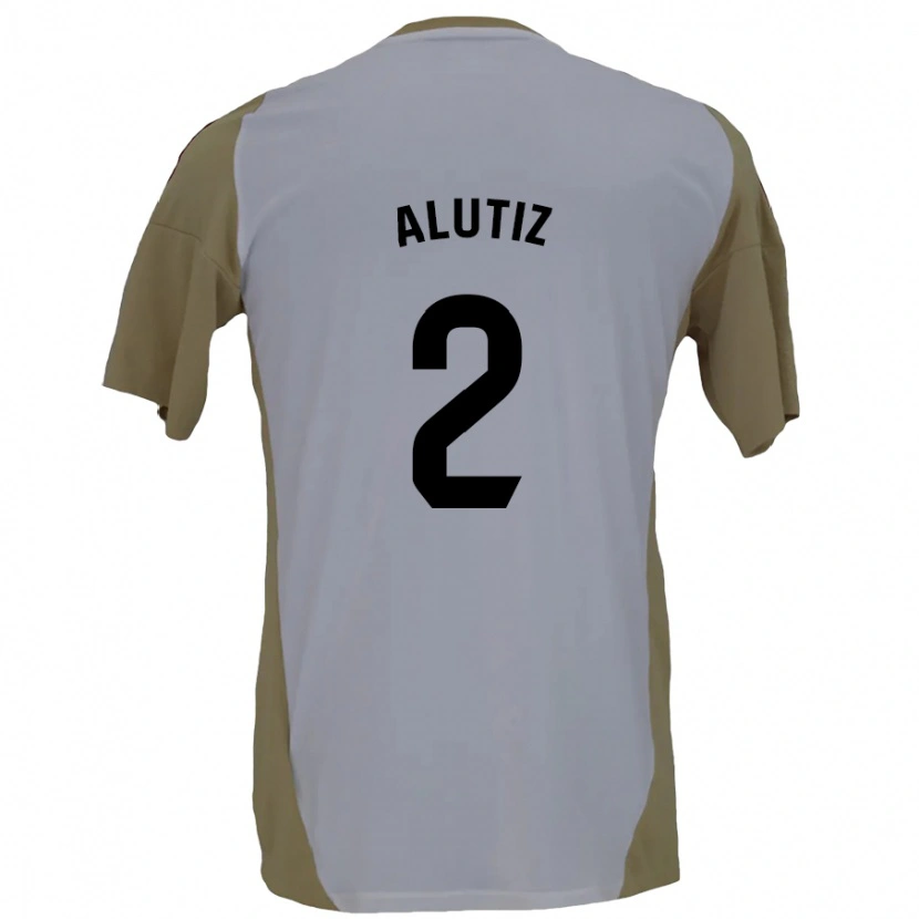 Danxen Kvinnor Hodei Alutiz #2 Brun Vit Bortatröja Matchtröjor 2024/25 Tröjor T-Tröja
