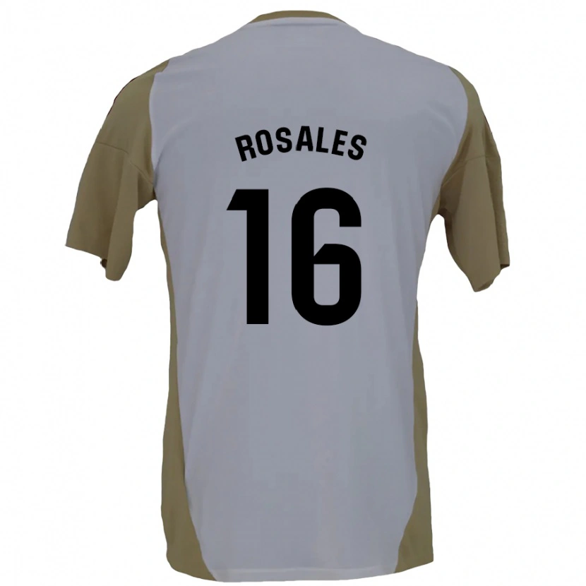 Danxen Kvinnor Diego Rosales #16 Brun Vit Bortatröja Matchtröjor 2024/25 Tröjor T-Tröja