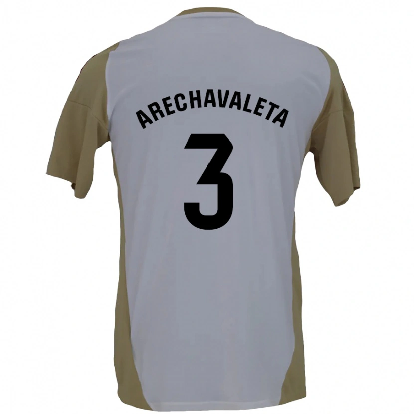 Danxen Kvinnor Jorge Arechavaleta #3 Brun Vit Bortatröja Matchtröjor 2024/25 Tröjor T-Tröja