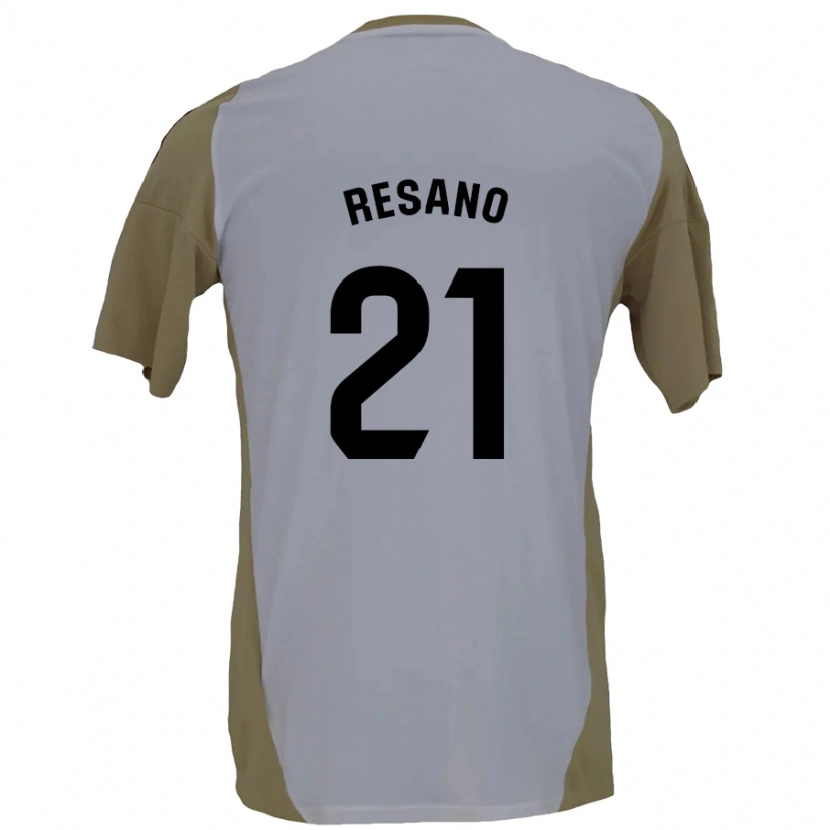 Danxen Kvinnor Xabier Resano #21 Brun Vit Bortatröja Matchtröjor 2024/25 Tröjor T-Tröja