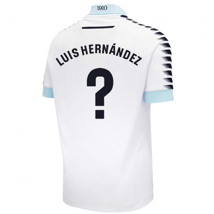 Danxen Kvinnor Luis Hernández #0 Vit Blå Bortatröja Matchtröjor 2024/25 Tröjor T-Tröja