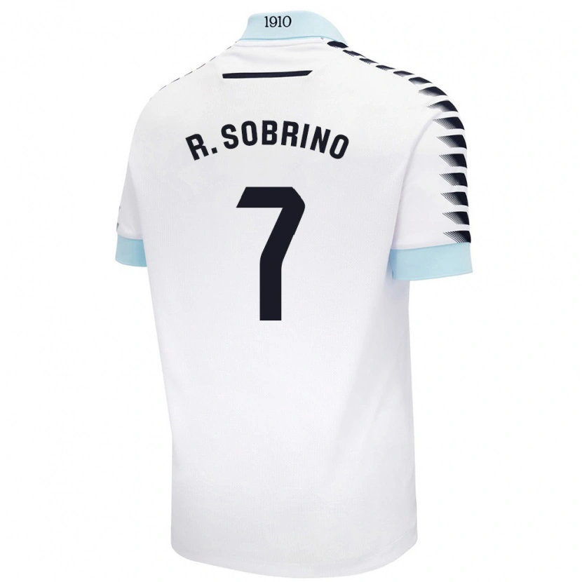 Danxen Kvinnor Rubén Sobrino #7 Vit Blå Bortatröja Matchtröjor 2024/25 Tröjor T-Tröja