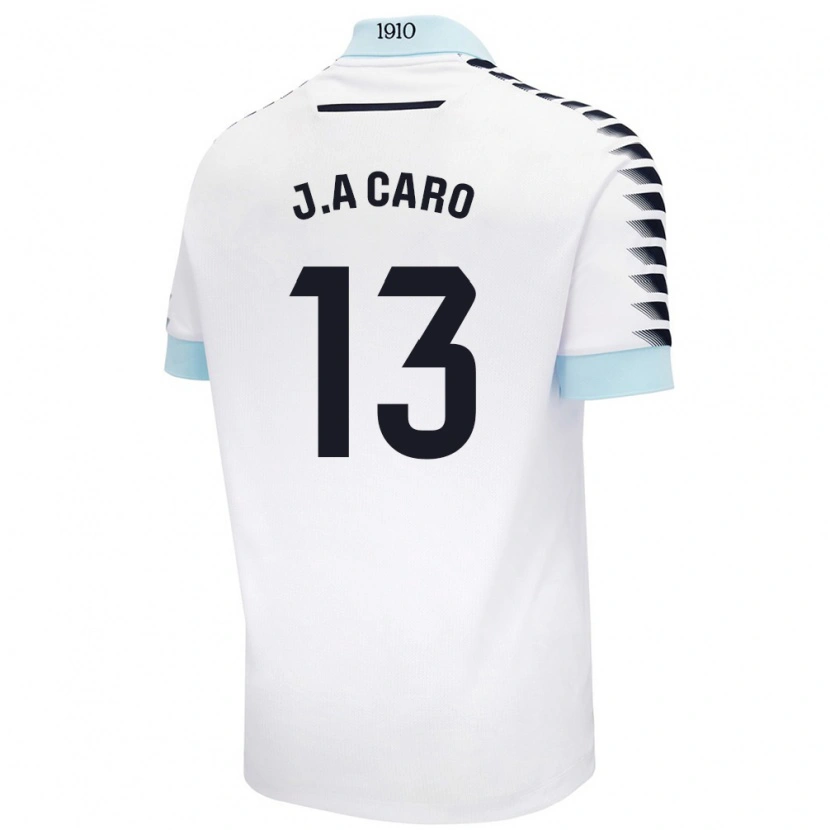 Danxen Kvinnor José Antonio Caro #13 Vit Blå Bortatröja Matchtröjor 2024/25 Tröjor T-Tröja
