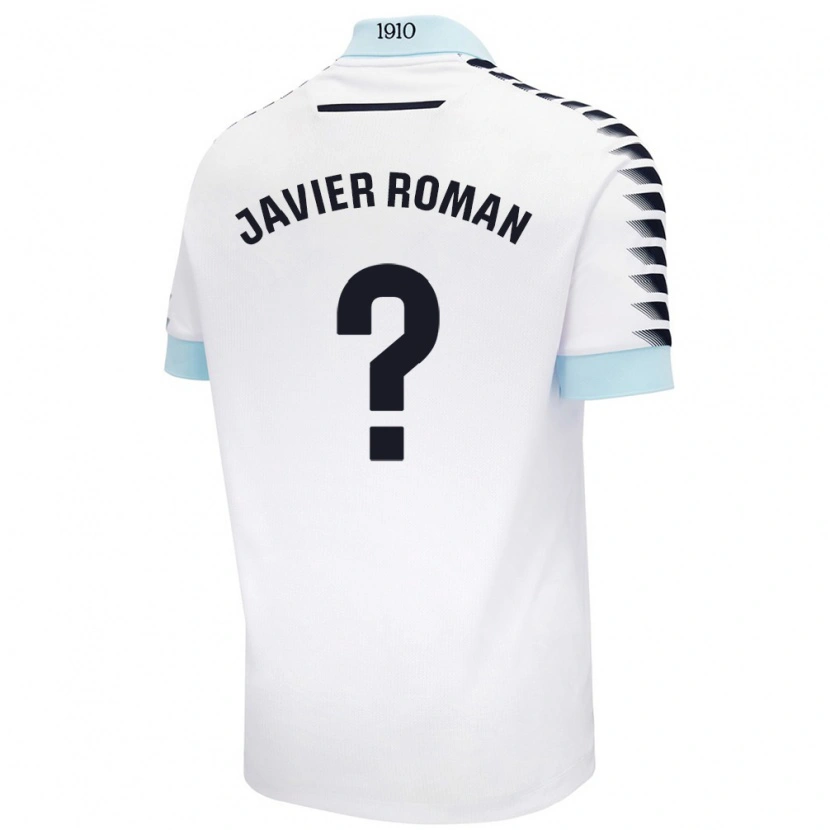 Danxen Kvinnor José Javier Román #0 Vit Blå Bortatröja Matchtröjor 2024/25 Tröjor T-Tröja