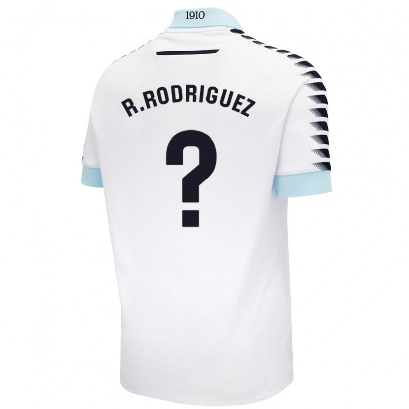 Danxen Kvinnor Ramón Rodríguez #0 Vit Blå Bortatröja Matchtröjor 2024/25 Tröjor T-Tröja